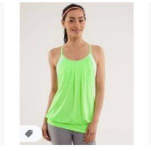 LULULEMON No Limits Neon Green athletic tank top